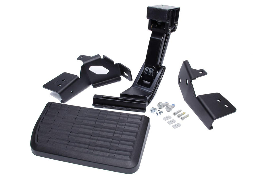 AMP Research 75313-01A BedStep Flip Down Bumper Step for 17-21 Ford F-250/350/450 (F450 will not work with the vibration dampner installed) , Black