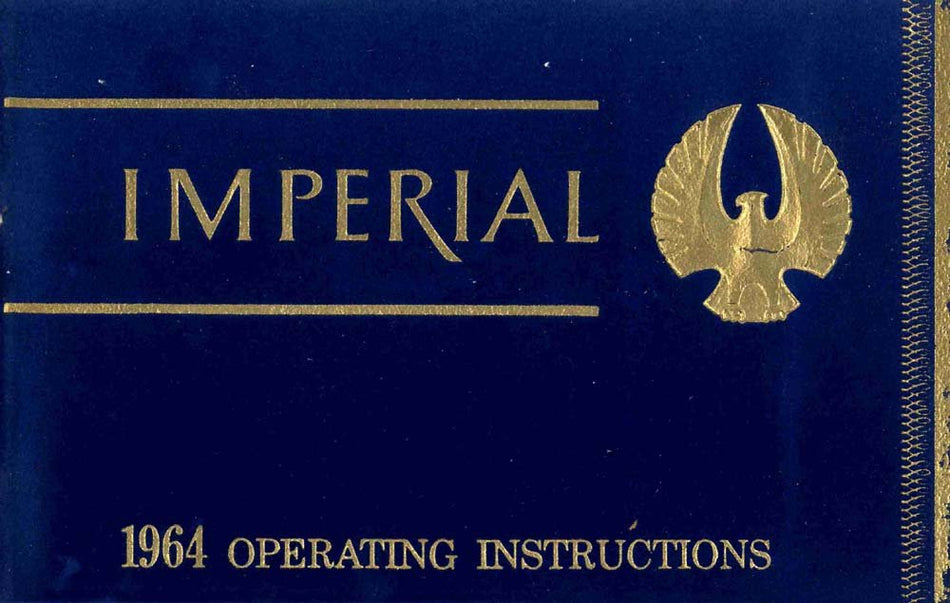 bishko automotive literature 1964 Chrysler Imperial Owners Manual User Guide Reference Operator Book Fuses