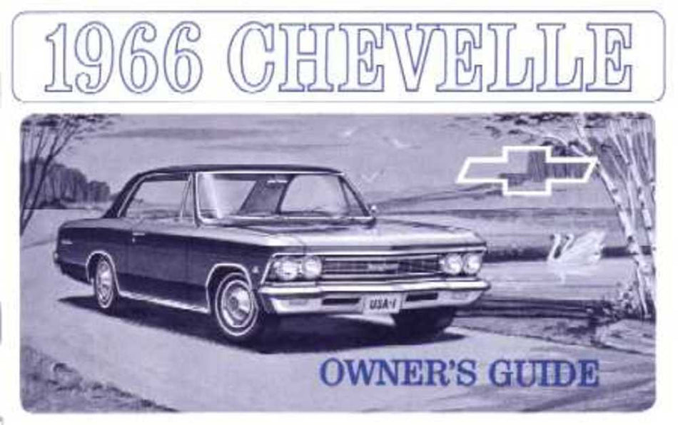 bishko automotive literature 1966 Chevrolet Chevelle Owners Manual User Guide Reference Operator Book Fuses
