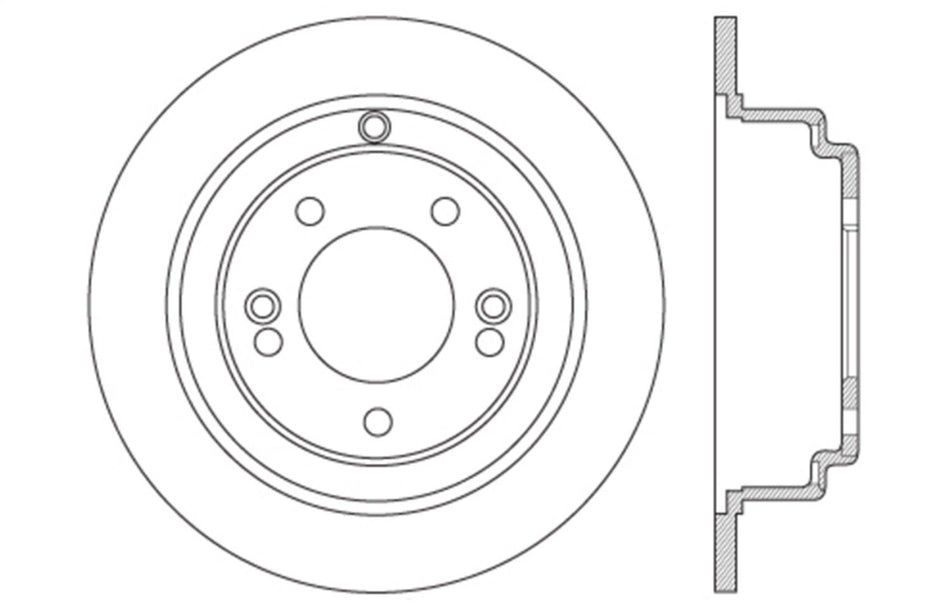 StopTech 127.51037R Sport Drilled/Slotted Brake Rotor (Rear Right), 1 Pack