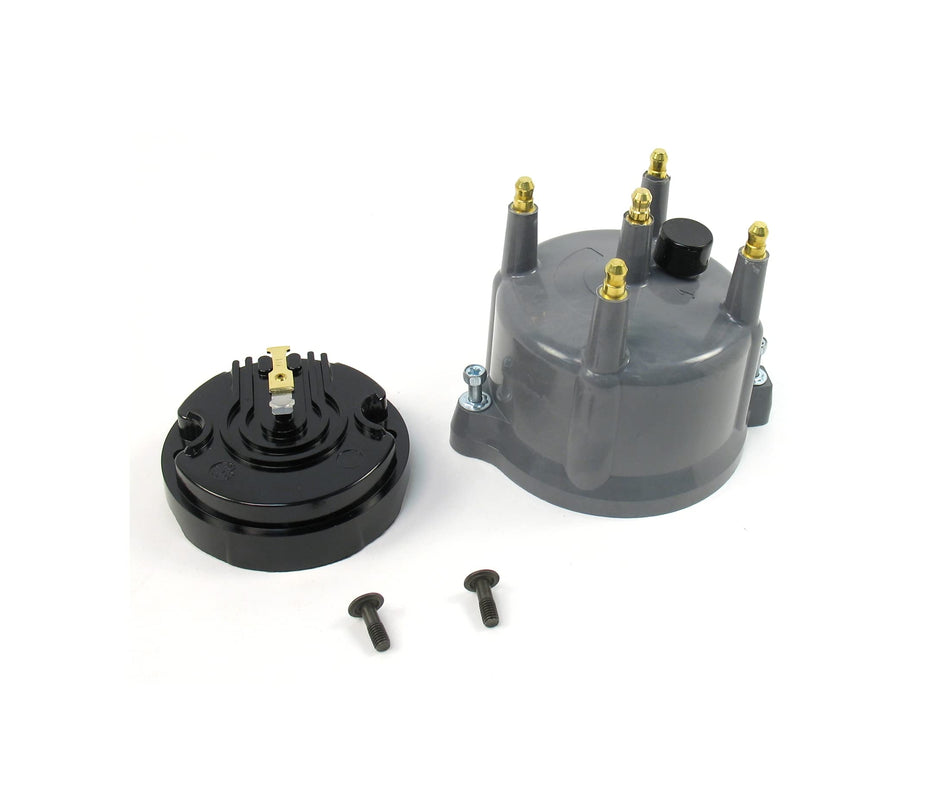 Pertronix D604713 Gray Cap and Rotor Kit for Flame-Thrower Billet Distributor 4 Cylinder Engine
