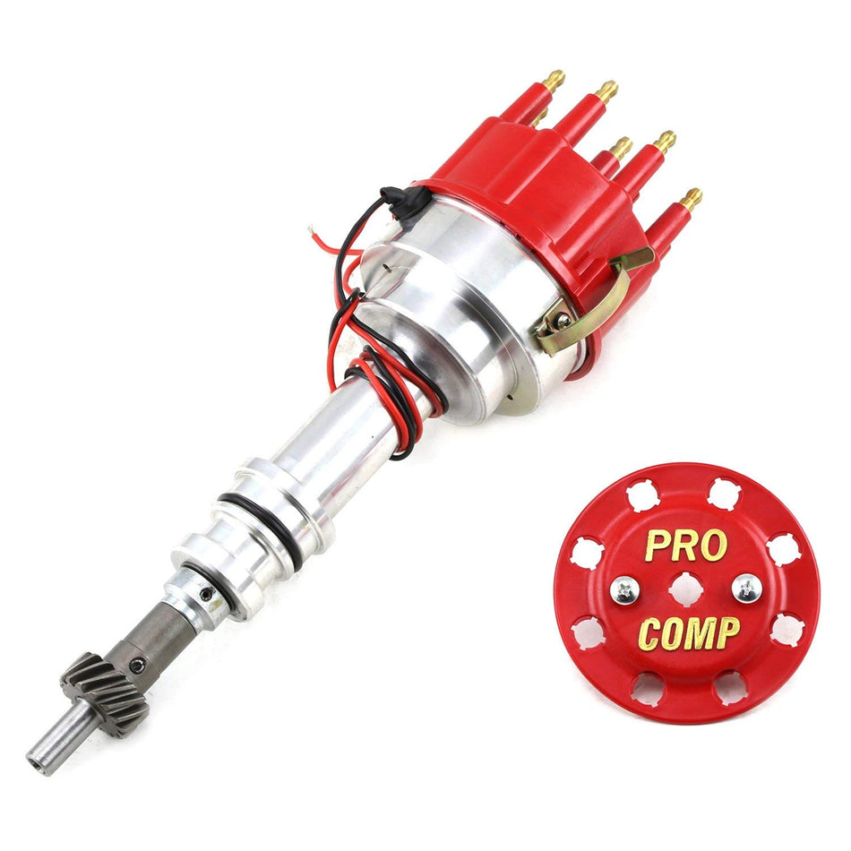 Speedmaster PCE376.1222.01 Fits Ford 351c Cleveland 460 8020 Series Pro Billet Ready to Run Distributor [Red]