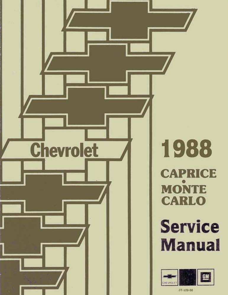 bishko automotive literature 1988 Chevrolet Caprice Monte Carlo Shop Service Repair Manual Engine Electrical