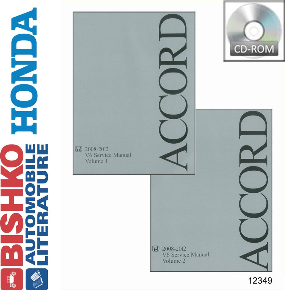 bishko automotive literature - Shop Service Repair Manual CD OEM for The 2008 2009 2010 2011 2012 Honda Accord V6