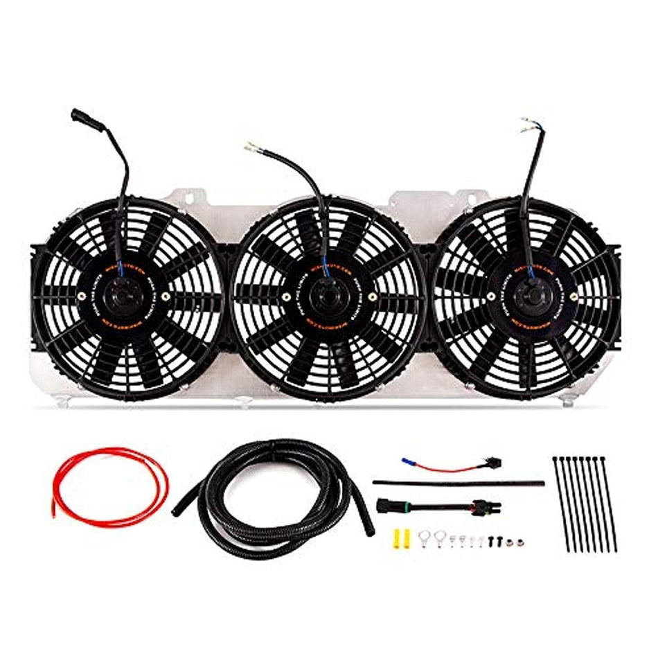 Mishimoto MMFS-XJ-89K Fan Shroud w Controller Compatible With Jeep Cherokee XJ 4.0L 1989-2001 Silver