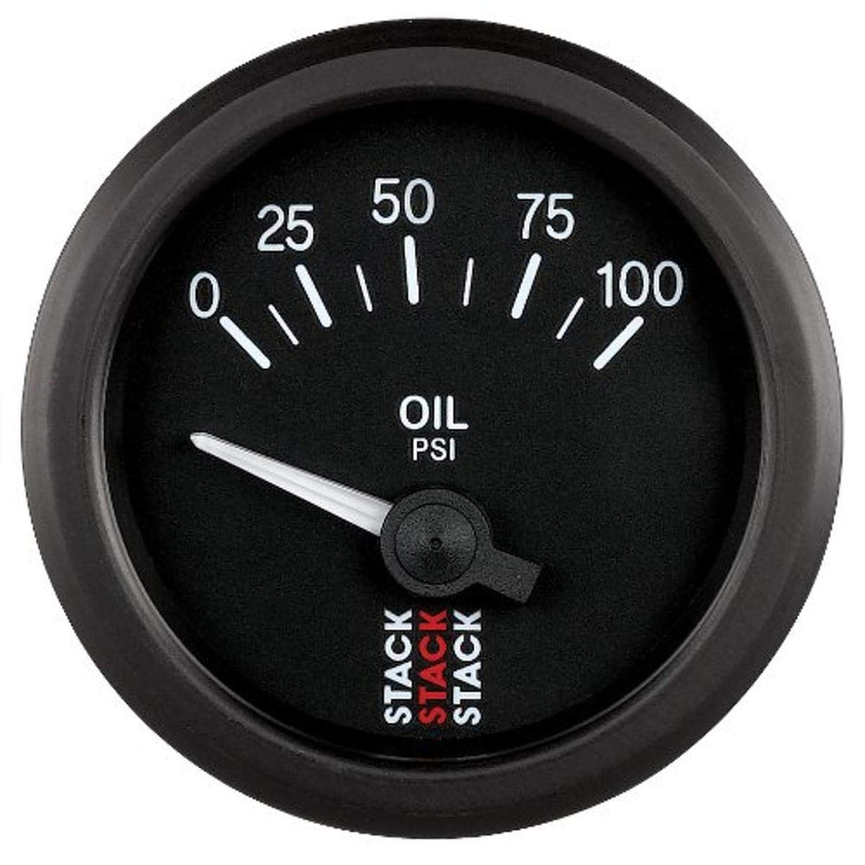 STACK ST3202 Black 52mm 1/8 NPTF 0-100 PSI Electric Oil Pressure Gauge