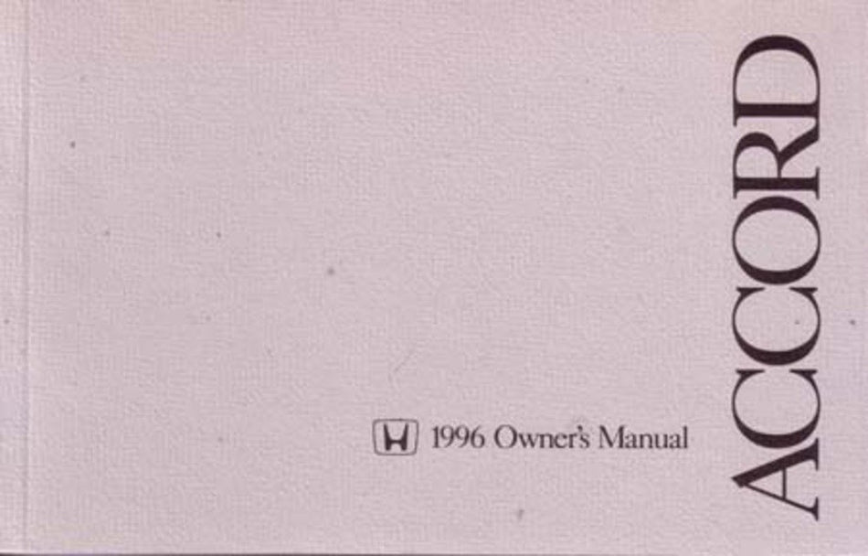 bishko automotive literature 1996 Honda Accord Wagon Owners Manual User Guide Reference Operator Book Fuses