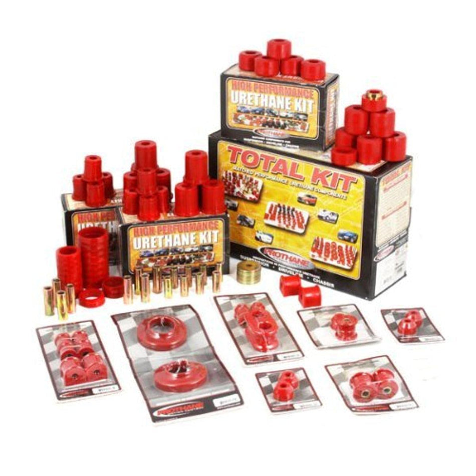 Rugged Ridge | Suspension Bushing Kit, Polyurethane, Red | 18350.06 | Fits 1997-2006 Jeep Wrangler TJ
