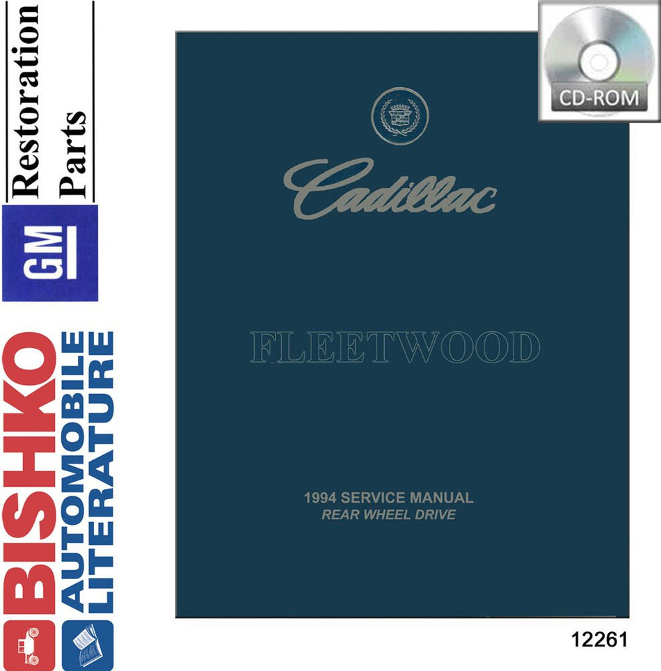 bishko automotive literature Shop Service Repair Manual CD for The 1994 Cadillac Fleetwood
