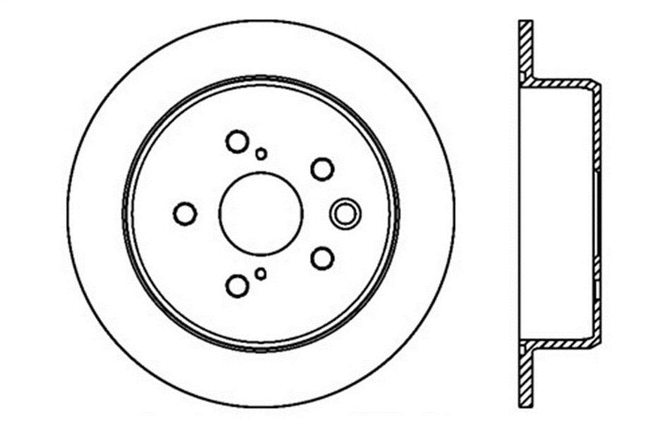 StopTech 128.44142L Sport Cross Drilled Brake Rotor (Rear Left), 1 Pack