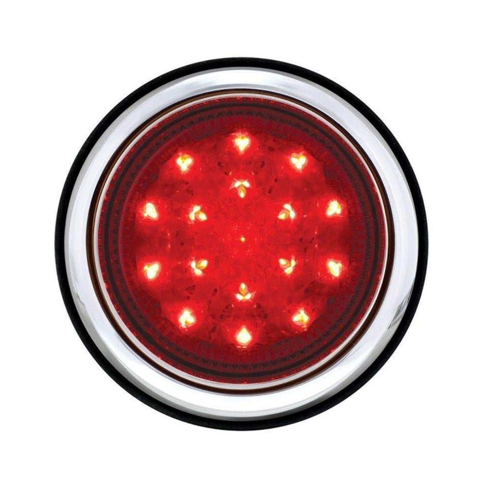 United Pacific 17 LED Chrome Bezel Flush Mount Tail Light