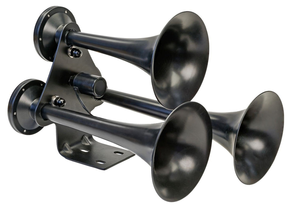 Wolo 887 Black Midnight Express 12-Volt Car, Truck, Marine Train Horn 152 Decibels 307/347/440 Hz, 1 Pack