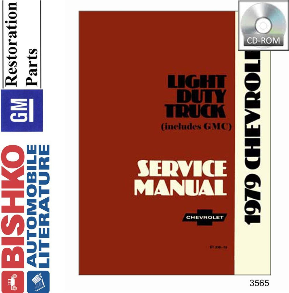 bishko automotive literature 1979 Chevy GMC 10-35 Pickup Truck Shop Service Repair Manual CD Engine
