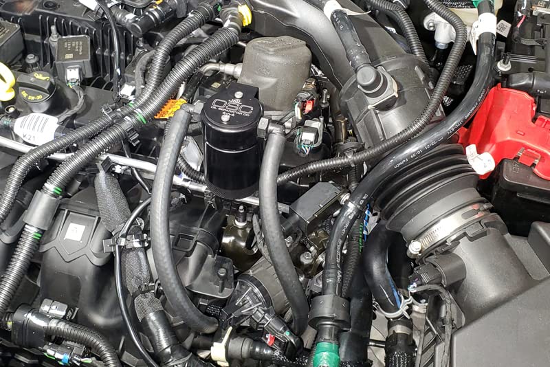 J&L Oil Separator 3.0 3044D Compatible with 2019-2023 Bronco Sport, Edge, Escape, Maverick, Corsair, Nautilus, MKZ SUV's and Truck's with 2.0L EcoBoost Driver Side (Black)