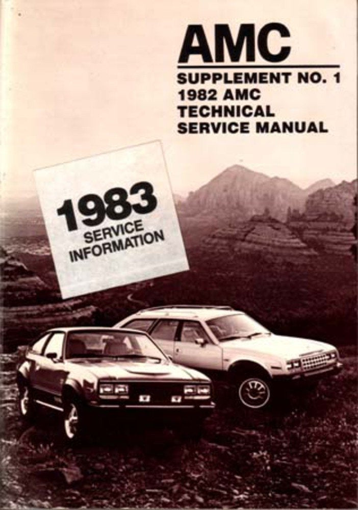 bishko automotive literature 1982 1983 AMC Spirit Concord Eagle Shop Service Repair Manual Engine Drivetrain