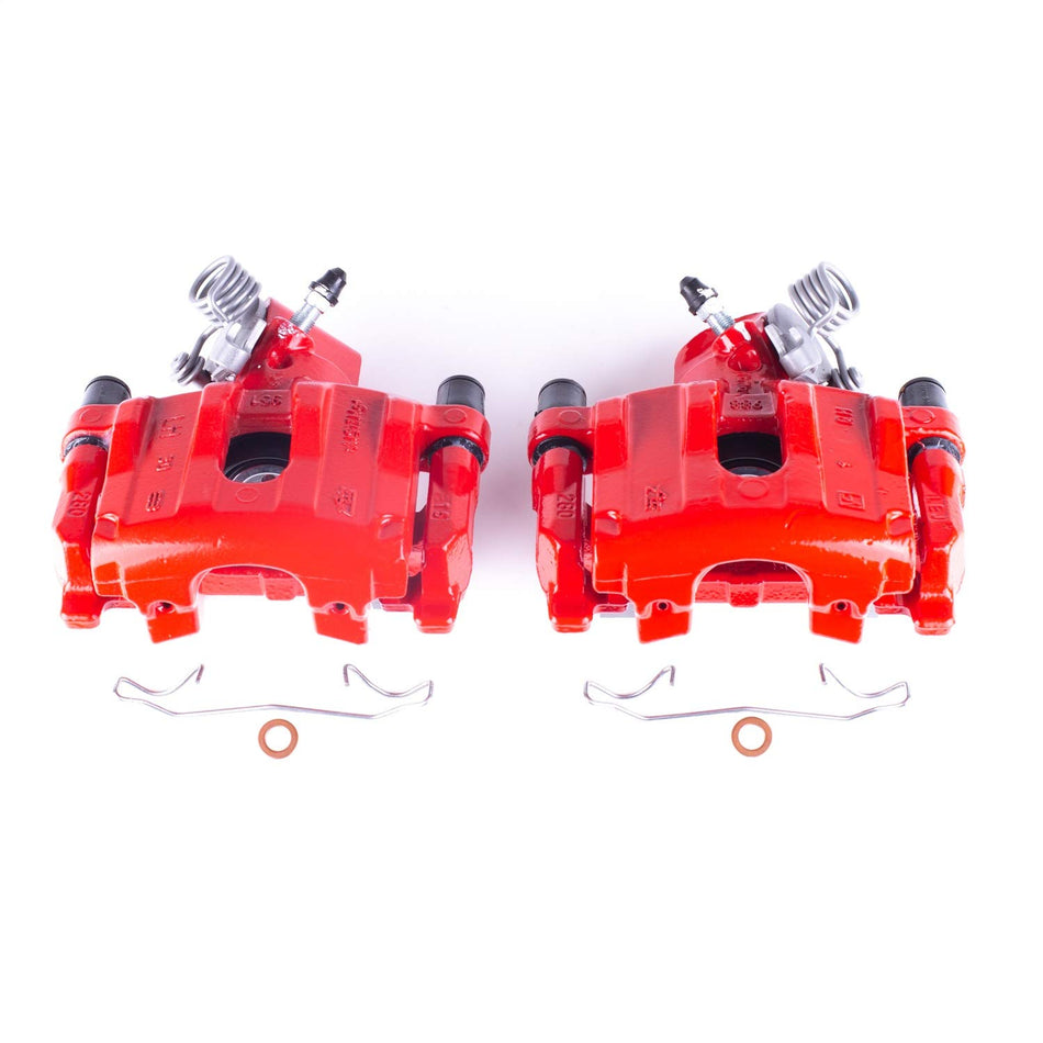 Power Stop Rear S2954A Pair of High-Temp Red Powder Coated Calipers