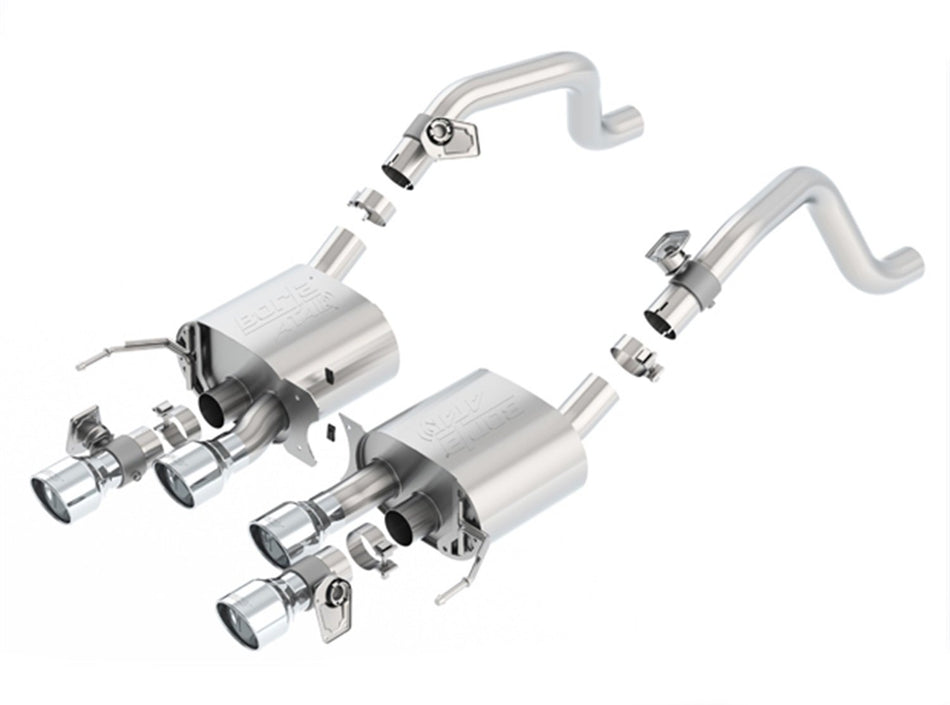 BORLA 11856 Axle-Back Performance Exhaust System for 2014-2019 Chevrolet Corvette (C7) 6.2L V8 Automatic/Manual Transmission With AFM Valves With NPP Valves. EXC. Grand Sport With Manual Transmission