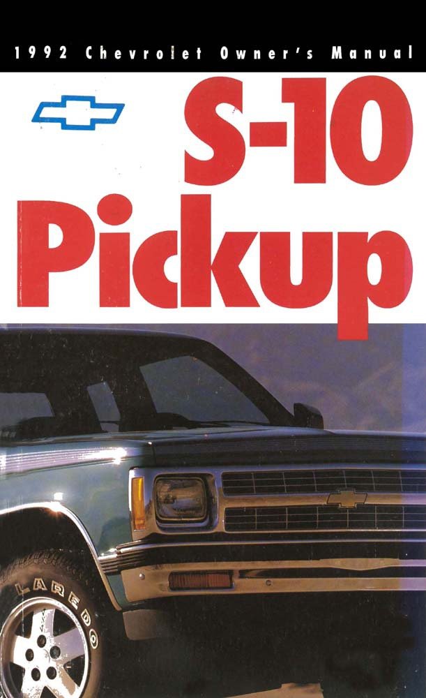 bishko automotive literature 1992 Chevrolet S-10 Pickup Truck Owners Manual User Guide Operator Book Fuses