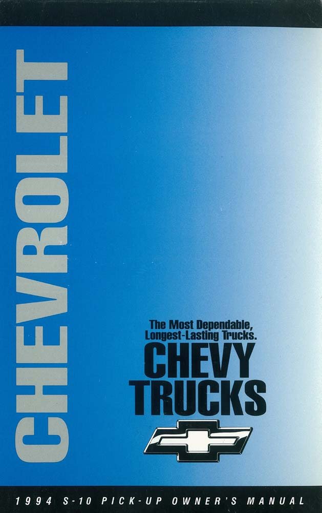 bishko automotive literature 1994 Chevrolet S10 S-10 Pickup Owners Manual User Guide Reference Operator Book