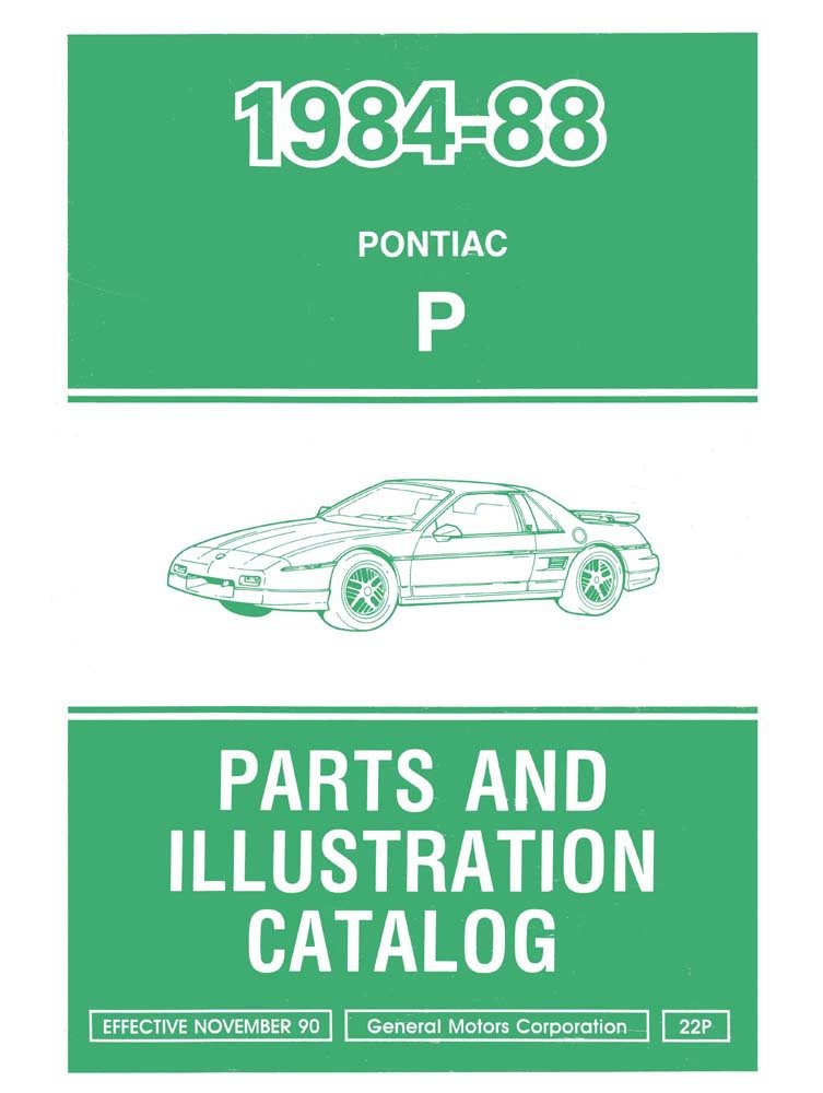 bishko automotive literature 1984 1985 1986 1987 1988 Pontiac Fiero Parts Numbers Book List Guide Interchange