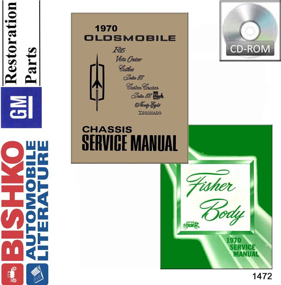 bishko automotive literature 1970 Oldsmobile Body & Shop Service Repair Manual CD Engine Drivetrain OEM