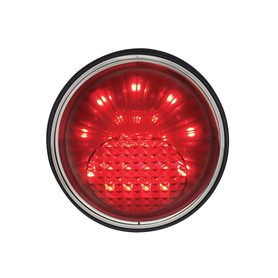 United Pacific STL1010LED-AS 22 Red LED Vintage Round Stop Turn Tail Light - Flush Mount