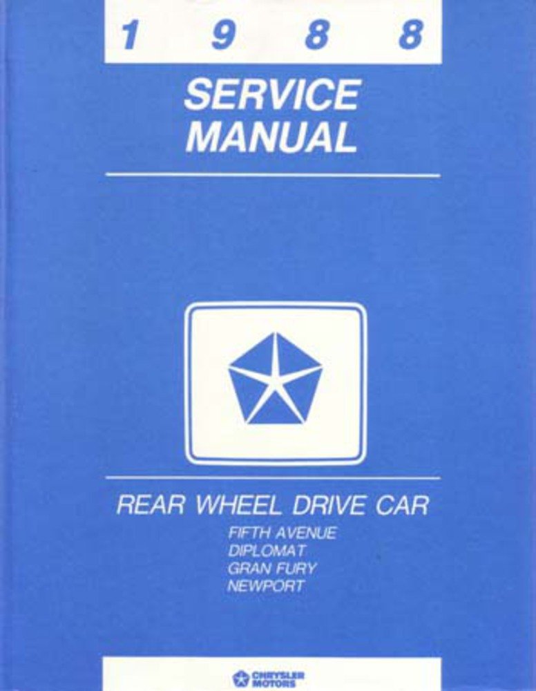 bishko automotive literature 1988 Newport 5Th Ave Diplomat Gran Fury Shop Service Repair Manual Book Engine