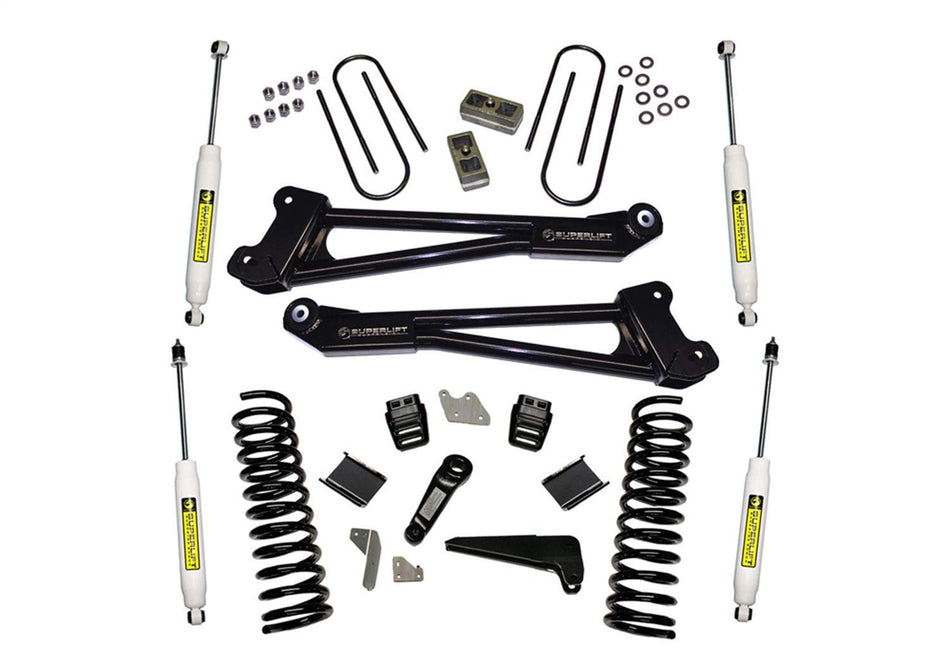 RealTruck SUPERLIFT SUSPENSION 4" Lift Kit for Dodge RAM 3500 | Complete Lift Kit with Front & Rear Shadow Series Shocks and Replacement Radius Arms | K144 | Fits 2013-2018 Dodge RAM 3500 4WD