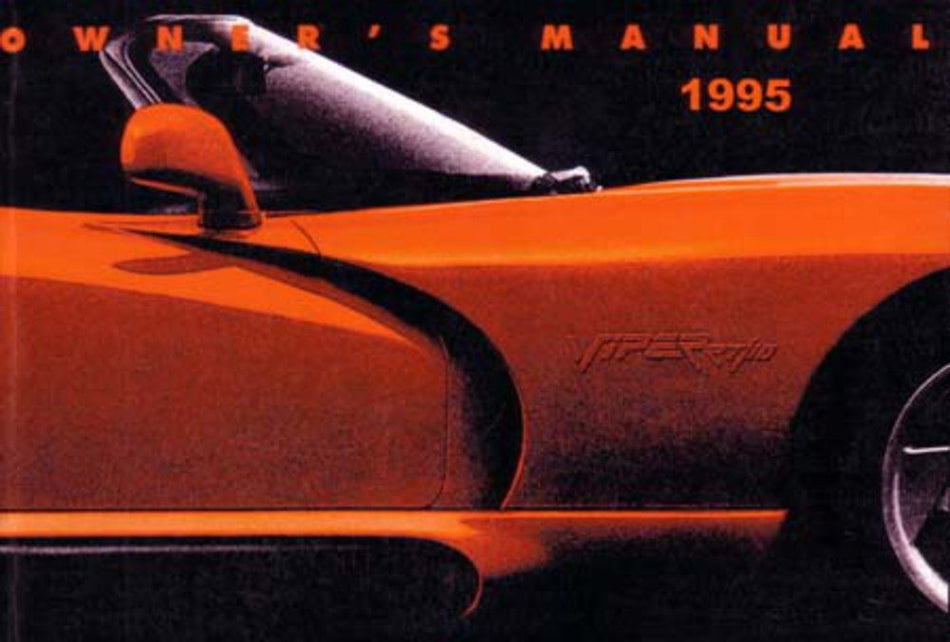 bishko automotive literature 1995 Dodge Viper Owners Manual User Guide Reference Operator Book Fuses Fluids