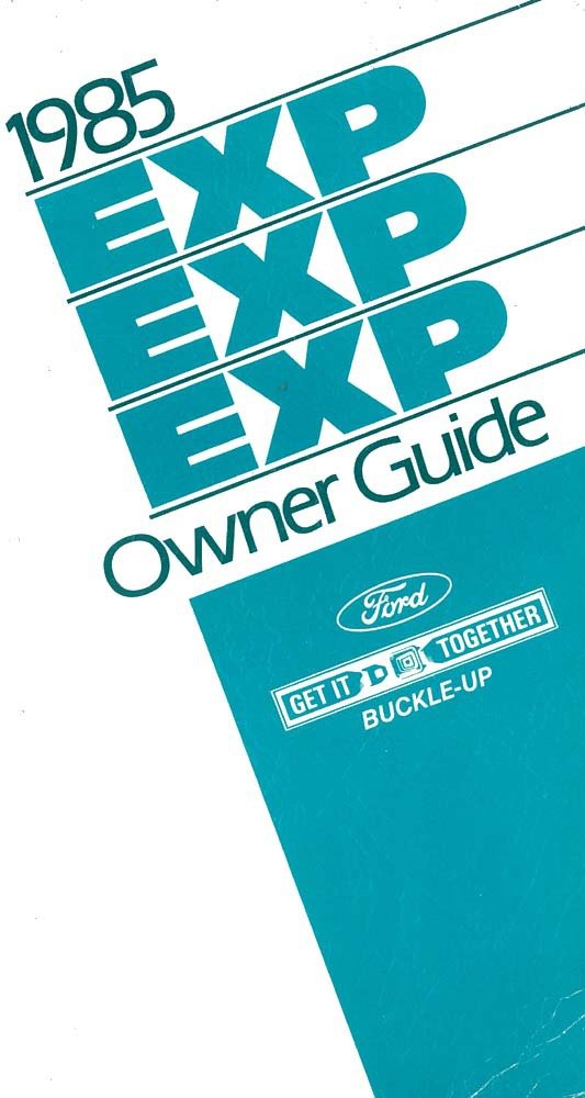 bishko automotive literature 1985 Ford Exp Owners Manual User Guide Reference Operator Book Fuses Fluids