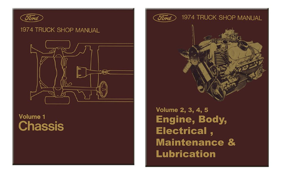 bishko automotive literature 1974 Ford Truck Shop Service Repair Manual Book Engine Electrical Drivetrain OEM