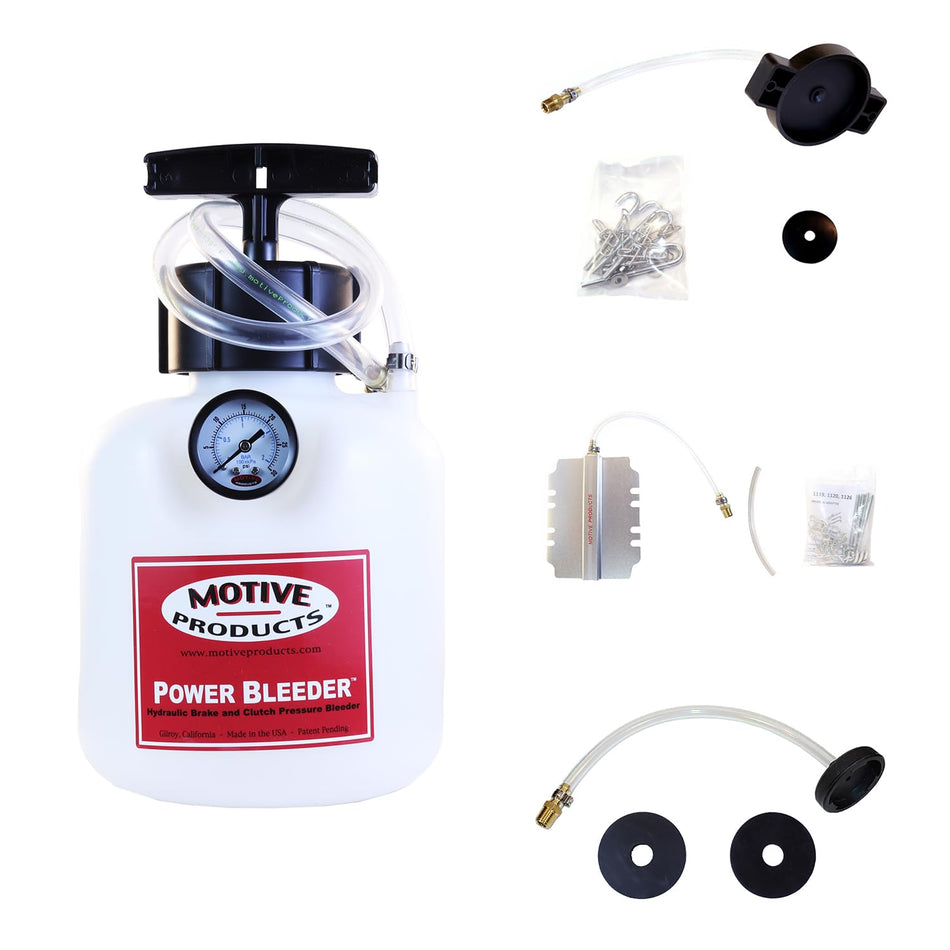 Motive Products 0254 Custom Power Bleeder 2-Quart Tank with Hose and Adapters, Compatible with GM Vehicles