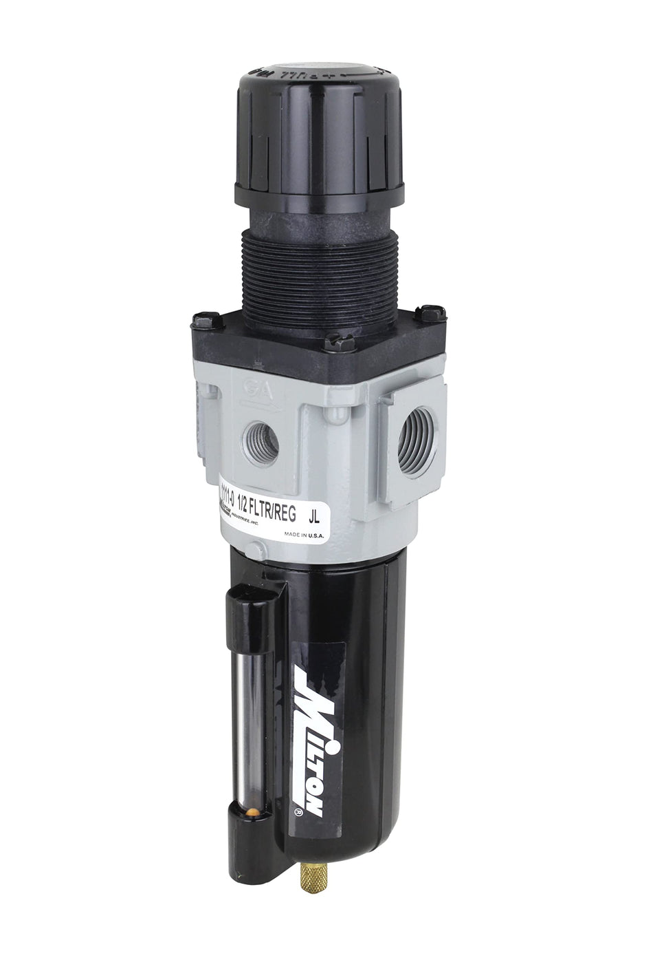 Milton 1111-1 1/2" NPT Metal Piggyback Filter Regulator
