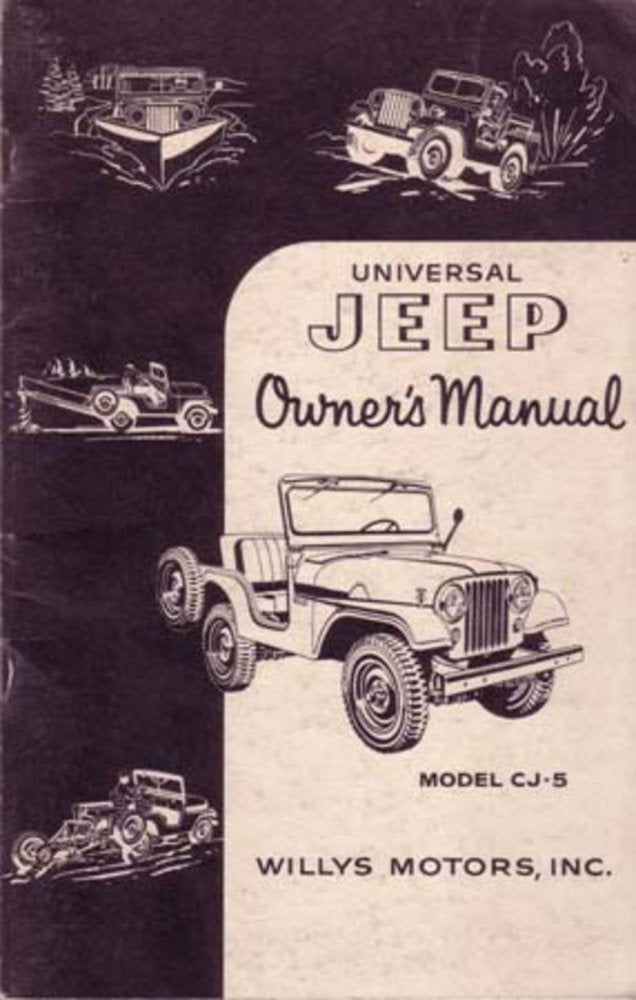 bishko automotive literature 1954 Jeep Cj-5 Owners Manual User Guide Reference Operator Book Fuses Fluids