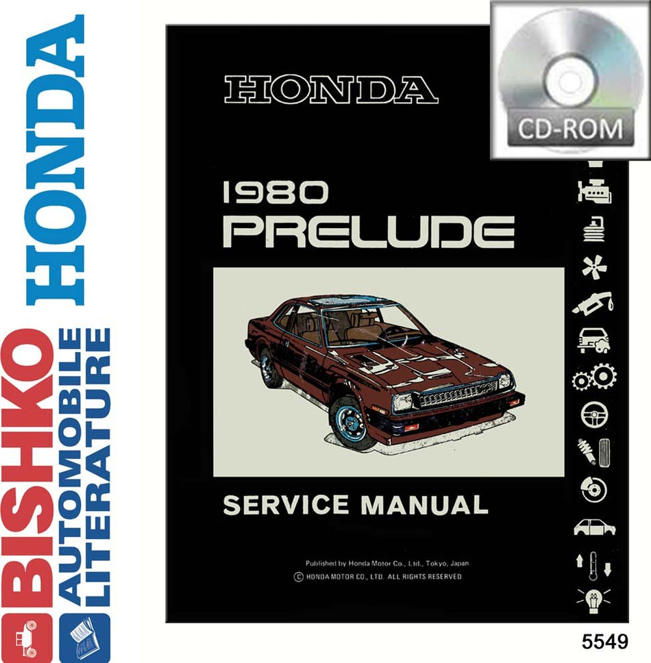 bishko automotive literature - Shop Service Repair Manual CD Engine Drivetrain Wiring OEM for The 1980 Honda Prelude