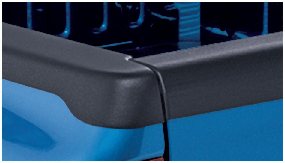 Bushwacker Ultimate BedRail Caps - SmoothBack w/ Stake Holes | 2-Piece Set, Black, Smooth Finish | 48501 | Fits 2001-2006 Chevrolet/GMC Silverado/Sierra 1500/2500HD/3500 (Excludes Flareside) 8' Bed