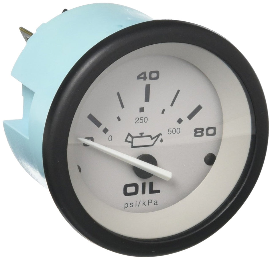 Sierra International 61550P Driftwood 0 to 80 Psi Dial Range Scratch Resistant Electric Oil Pressure Gauge, 2