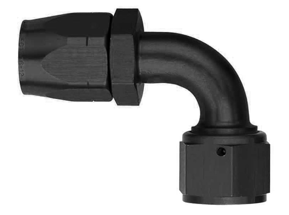 Aeroquip FBM1032 AQP Hose Fitting -06AN Hose Size 90 deg. Elbow Non-Swivel Aluminum Red/Blue Anodized Bulk Packaged AQP Hose Fitting