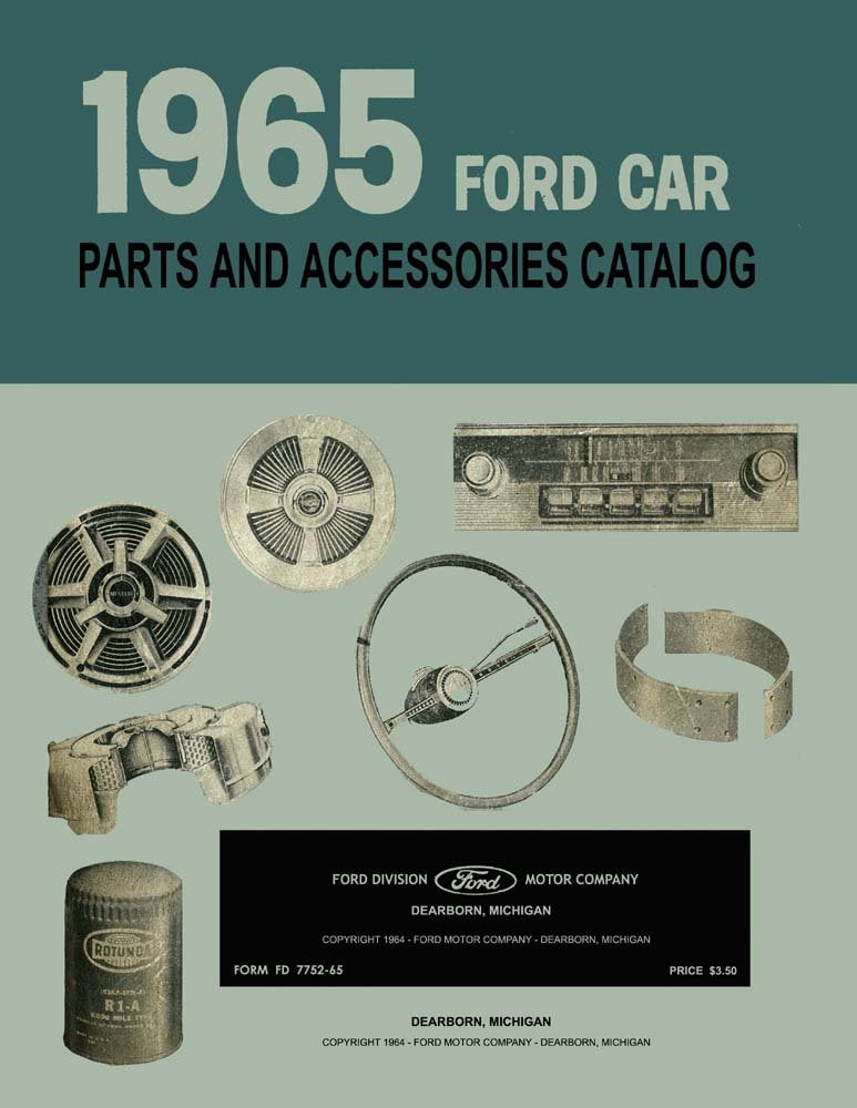 bishko automotive literature 1965 Ford Parts Numbers Book List Guide Manual Interchange Illustrations OEM