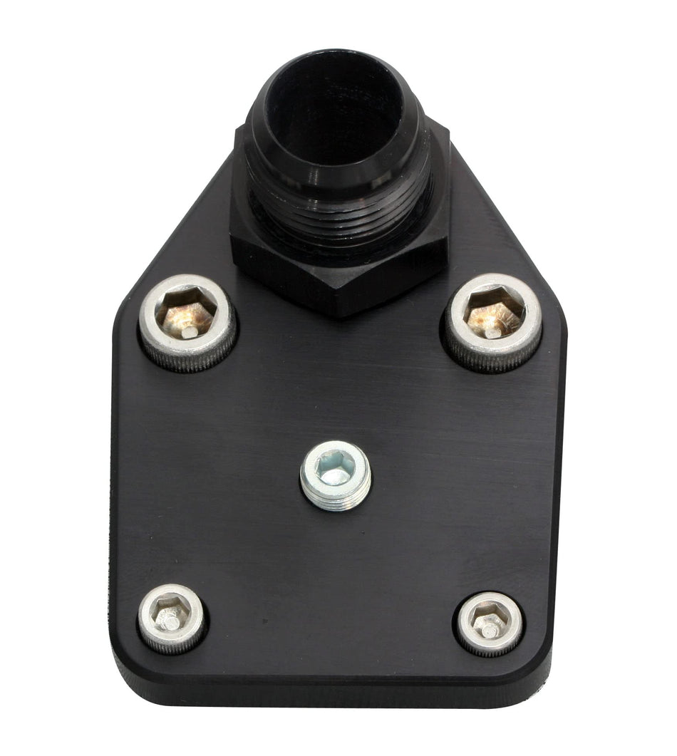 Moroso 65397 Cover Plate with Fitting for Small Block Chevy