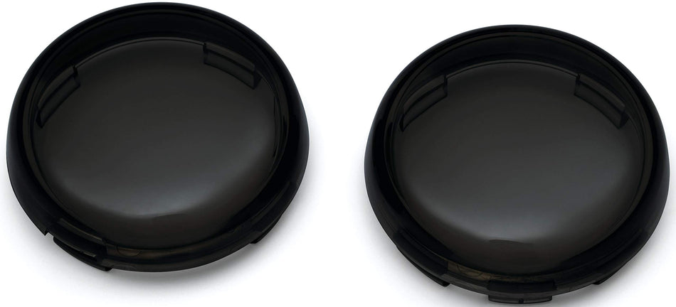 Kuryakyn 2876 Motorcycle Lighting Accessory: Bullet Style Replacement Lens for Harley-Davidson Turn Signals, Smoke, 1 Pair