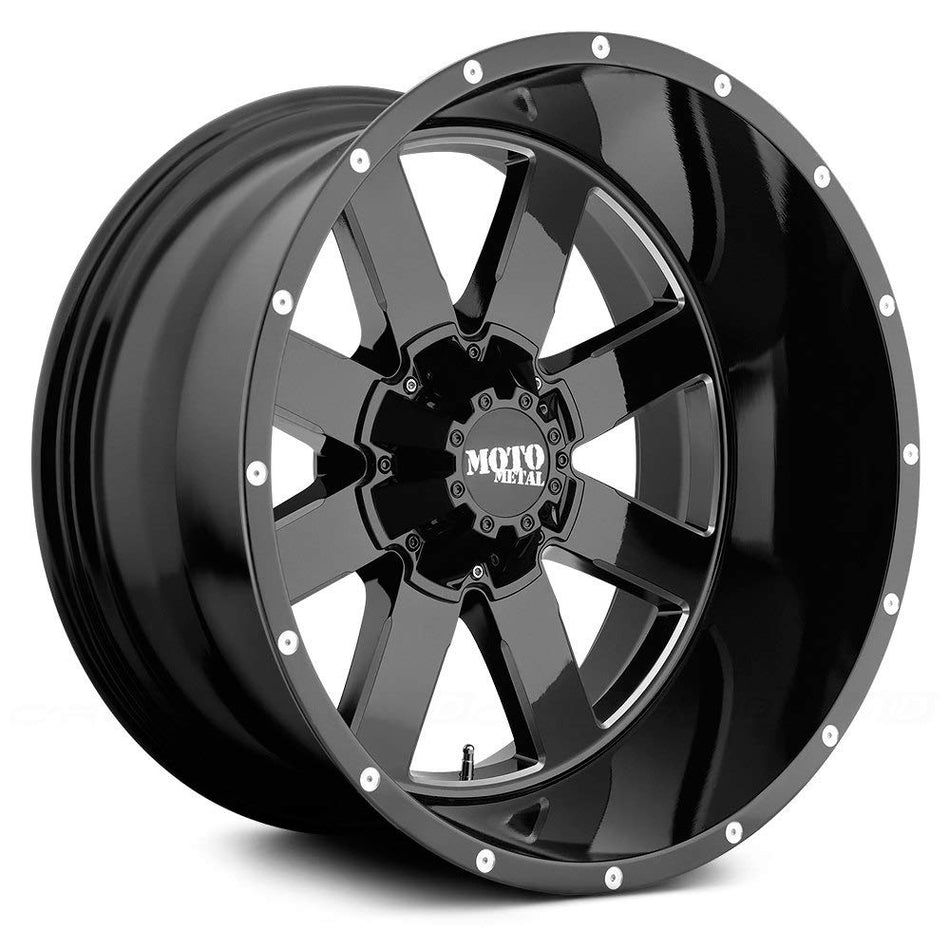 Moto Metal MO962 17X10 5X5.0/5.5 G-BLK MILL -24MM - MO96271035324N