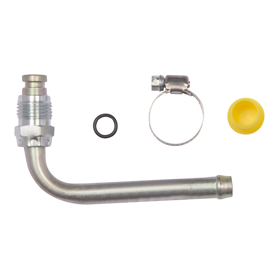 Edelmann 39100 Power Steering Line End Fitting; 3/8 Swivel O-Ring x 3/8 Beaded Tube - 90 degree