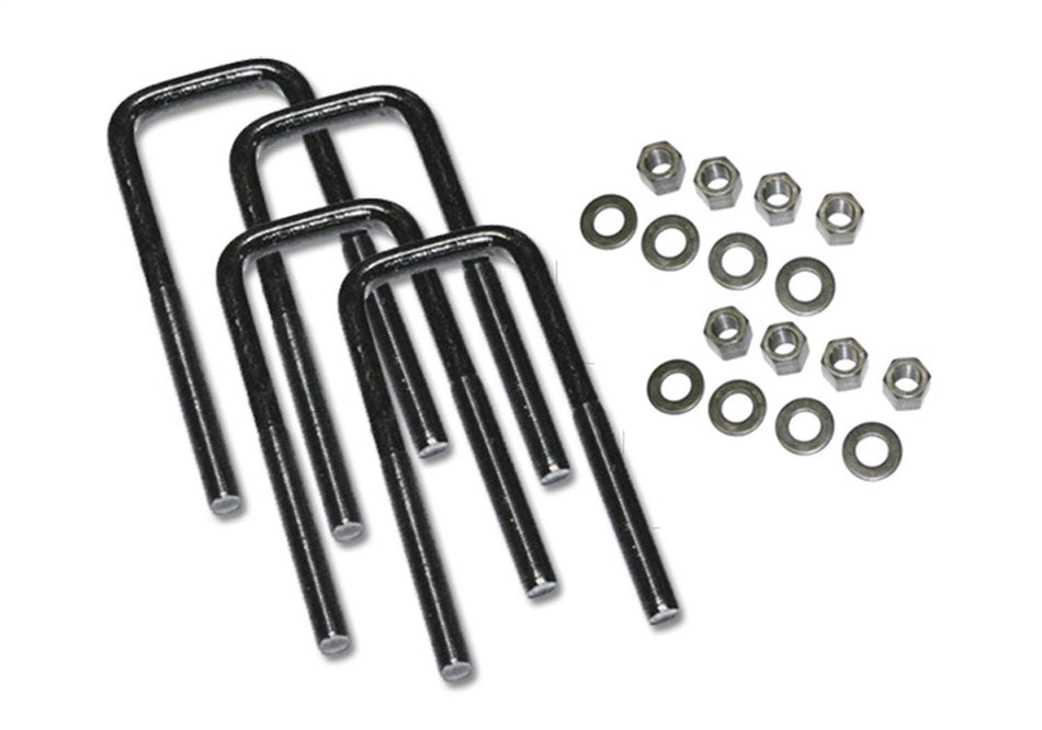 Superlift | 10624 | U-Bolt Kit | Square U-Bolts 9/16 x 3 x 11 | 4 Pack of U-Bolts with Hardware