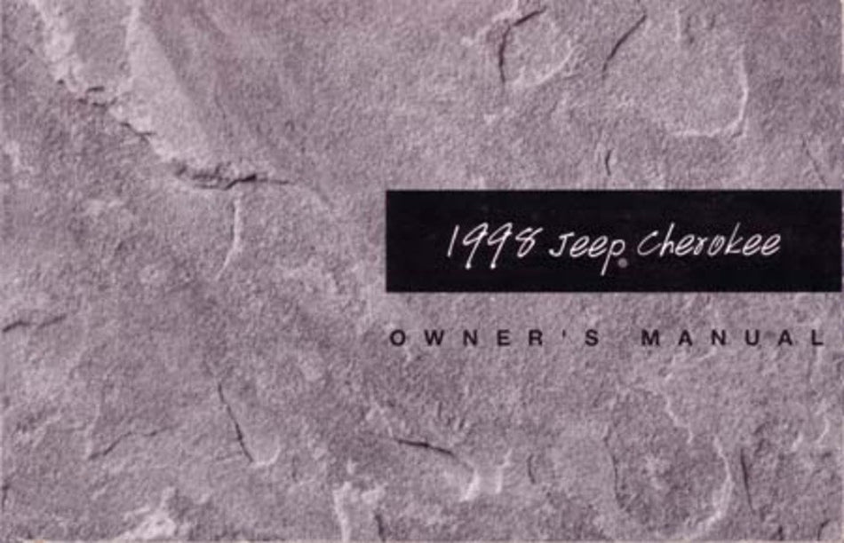 bishko automotive literature 1998 Jeep Cherokee Owners Manual User Guide Reference Operator Book Fuses Fluids