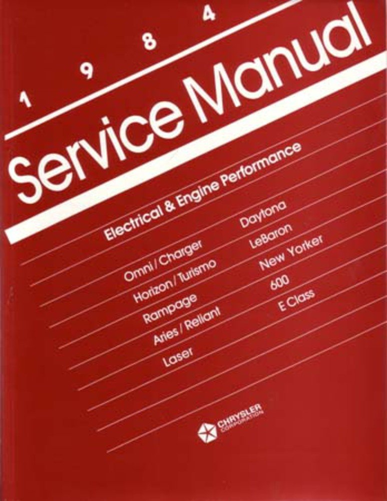 bishko automotive literature 1984 Lebaron New Yorker 600 Aries Shop Service Repair Manual Engine Electrical