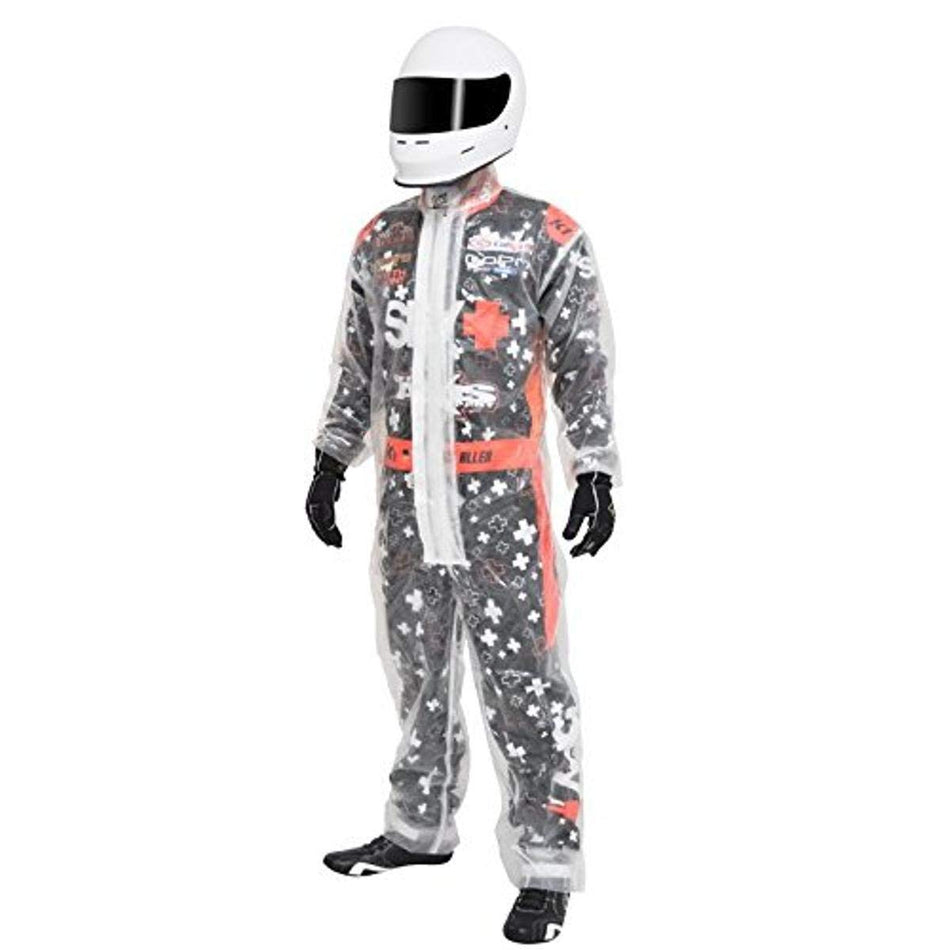 K1 Race Gear 1-Piece Karting Rain Suit (Clear, 5X-Small)