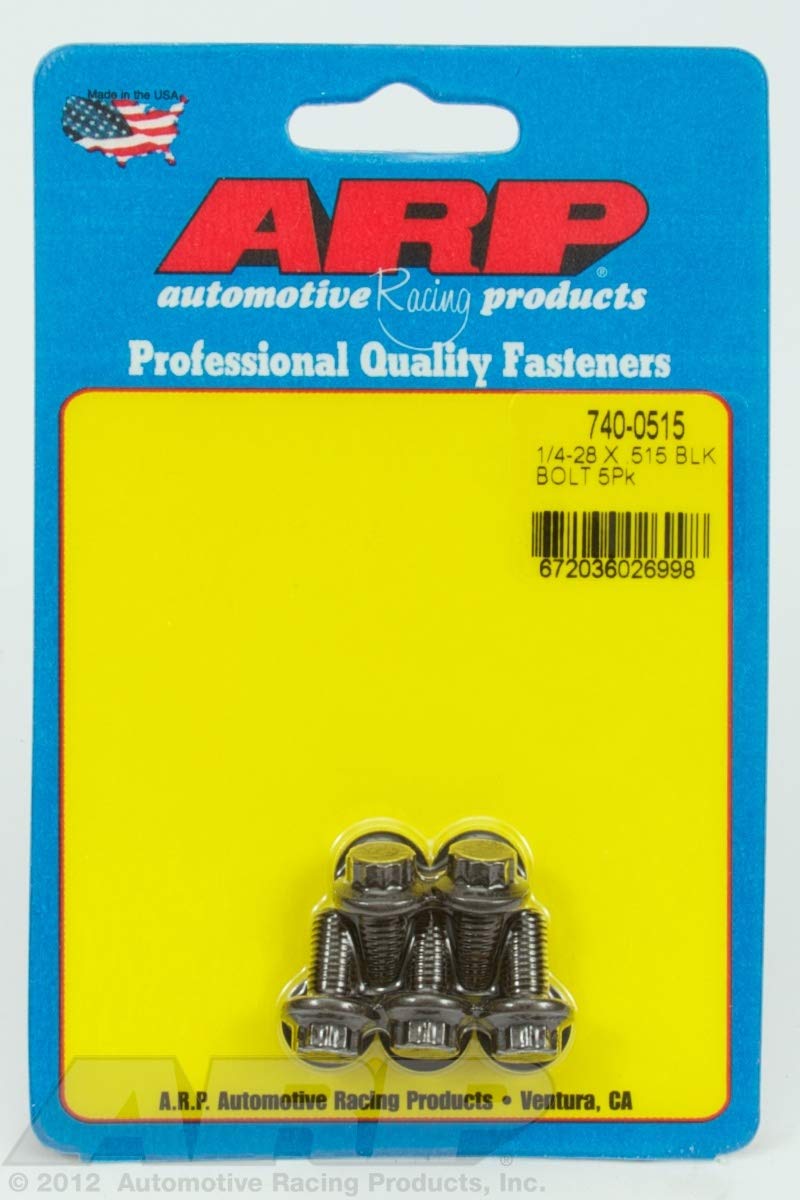 Automotive Racing Products 740-0515 1/4-28x.515 12pt Blk Oxide Blts