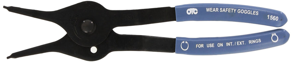 OTC 1560 Convertible Snap Ring/Retaining Ring Pliers - .090 Dia. Straight Tip - Internal/External