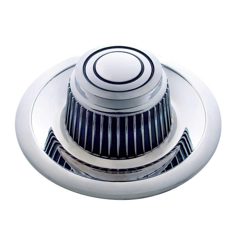 United Pacific C687001 Chrome Plastic Rallye Center Hub Cap Covers for 1968-70 Chevy Camaro, Rally/Sport Wheels, Durable Plastic Covers - Set of 4